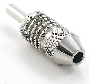 Knurled Torpedo Tattoo Grip - Stainless Steel - 1"