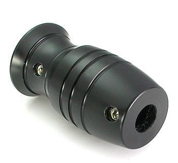 Lightweight Autoclavable Ballistic Plastic 1" Black Tattoo Grip - Type 5