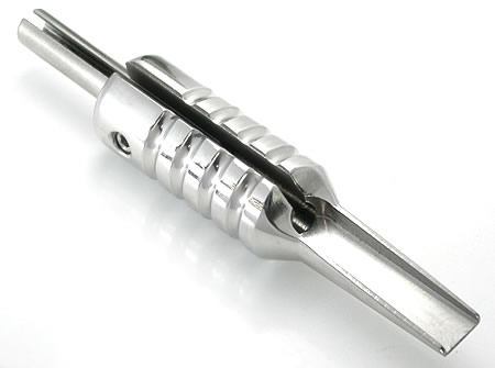 21 Magnum Stainless Steel Tattoo Grip 3/4" Thick - Entire Set up