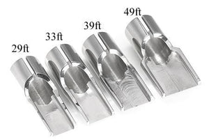 Precision Big Mag Tattoo Tips — Flat Open Style — 11 Sizes