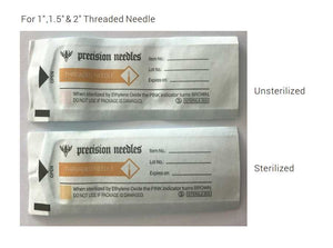 14g Threaded Sterilized 1" Piercing Needles — Box of 100