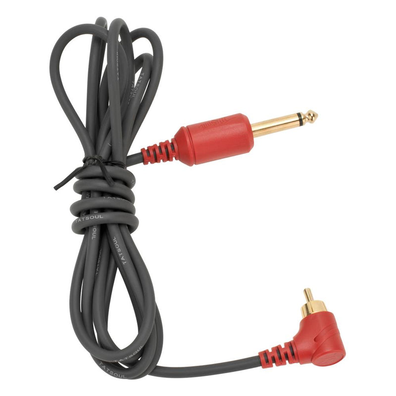 TATSoul 6ft Lux 90 Degree Plus RCA Cord 1/4 Inch Mono Plug