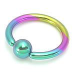 Tilum 10g Titanium Captive Ring with Titanium Ball