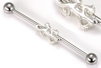 14g 1.5” Gecko Industrial Barbell