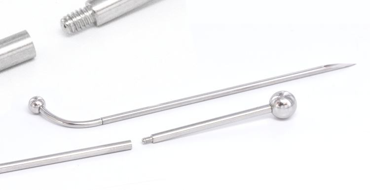 16g E-Z Piercing Labret Stud One-Step-Down-Threaded Labret - Price Per 1