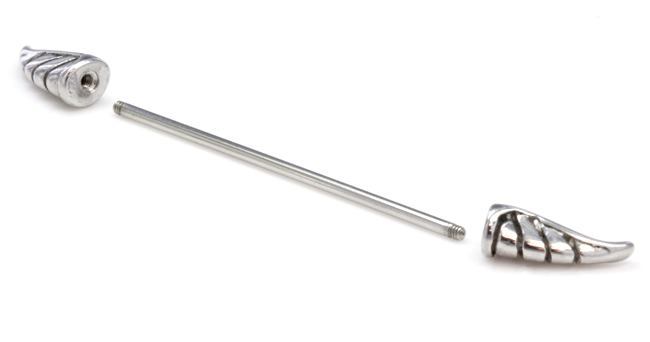 16g 1-3/8" Wing Industrial Barbell