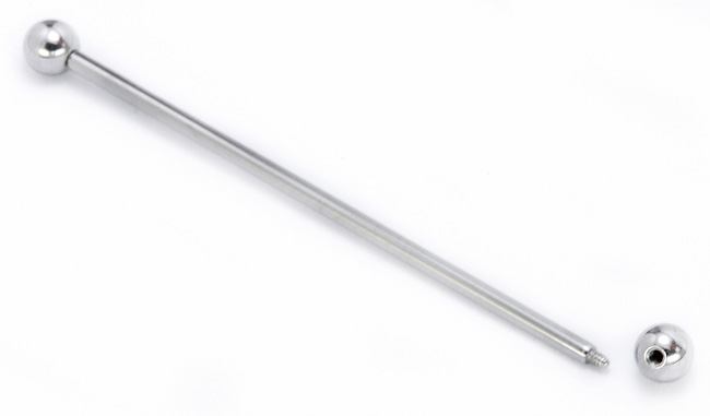 16g E-Z Piercing Straight Barbell Step-Down Barbell