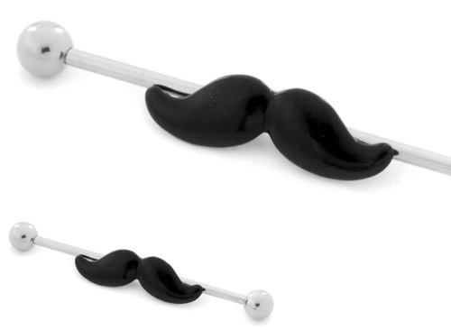 14g 1.5" Mustache Industrial Barbell