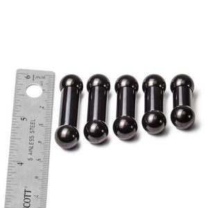 00g Black PVD Coated Steel Internal Straight Barbell - 1/2â to 1â