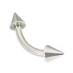 14G  BENT BARBELL WITH CONES