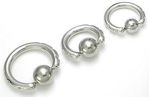 14g-2g Techno Tribal Captive Bead Ring with Six Charming Indents