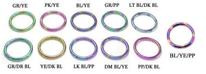 14g Candy Stripe Segment Captive Ring