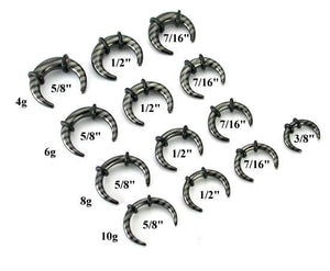 10g-4g Black Titanium-Coated Stainless Steel Pincher with Stripes