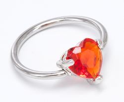 16g Heart Prong Set Captive Ring