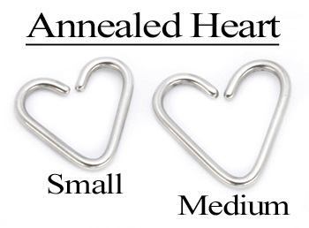 18g Annealed Steel Heart