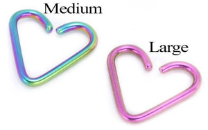 16g Niobium Heart - 2 Sizes