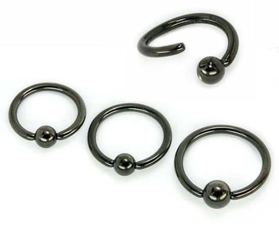14g Blackout Annealed Fixed Bead Ring