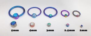 Opal Titanium Captive Bead