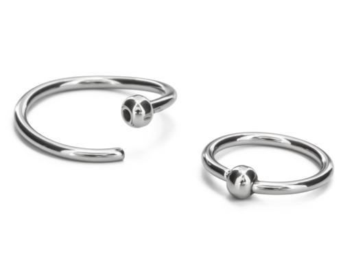 20g Annealed Stainless Steel Ring with 2mm Fixed Ball