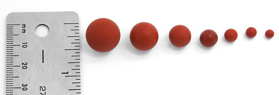 Red Silicone Ball- 4mm-15mm