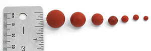 Red Silicone Ball- 4mm-15mm