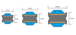 Double Bezel Set Opal Titanium Captive Disk