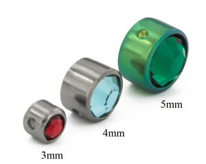 Double Bezel Gem Titanium Captive Disk