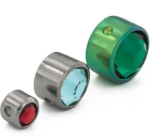 Double Bezel Gem Titanium Captive Disk