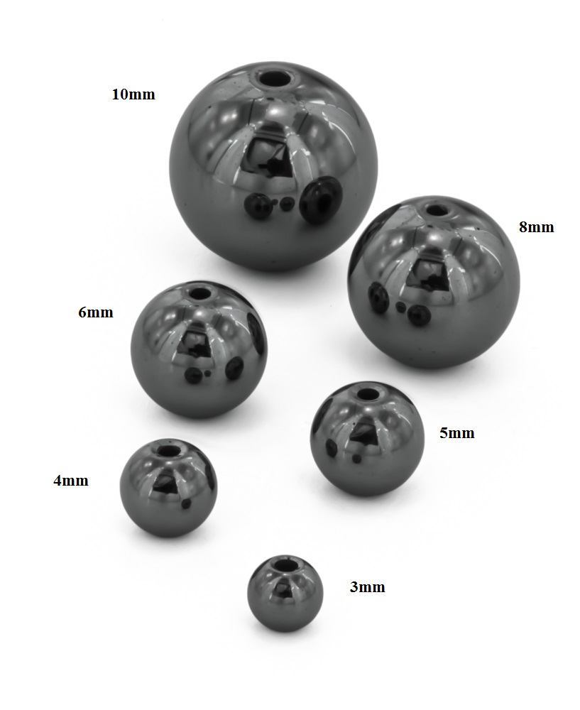 3mm – 10mm Hematite Captive Bead Replacement Ball