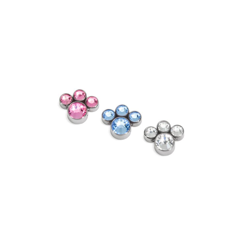 Tilum Jewel Paw Print Cluster Captive Bead - Price Per 1