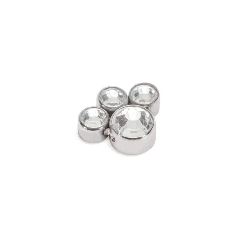 Tilum Jewel Paw Print Cluster Captive Bead - Price Per 1