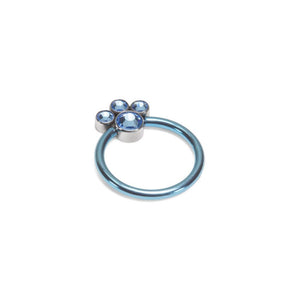 Tilum Jewel Paw Print Cluster Captive Bead - Price Per 1