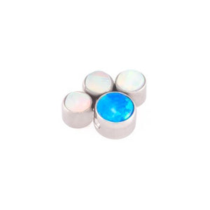 Opal Paw Print Cluster Captive Bead