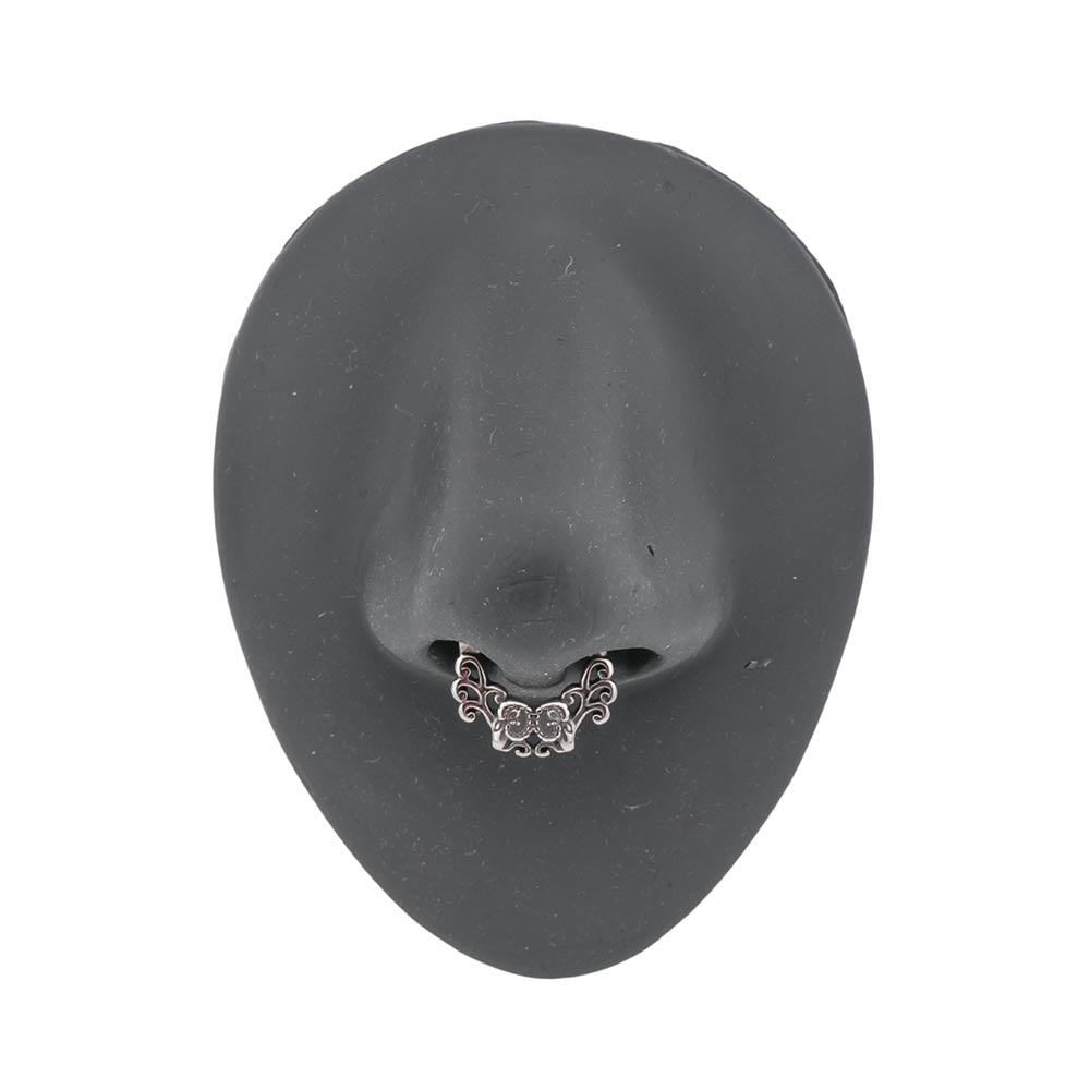 16g Antique Filigree Steel Septum Clicker