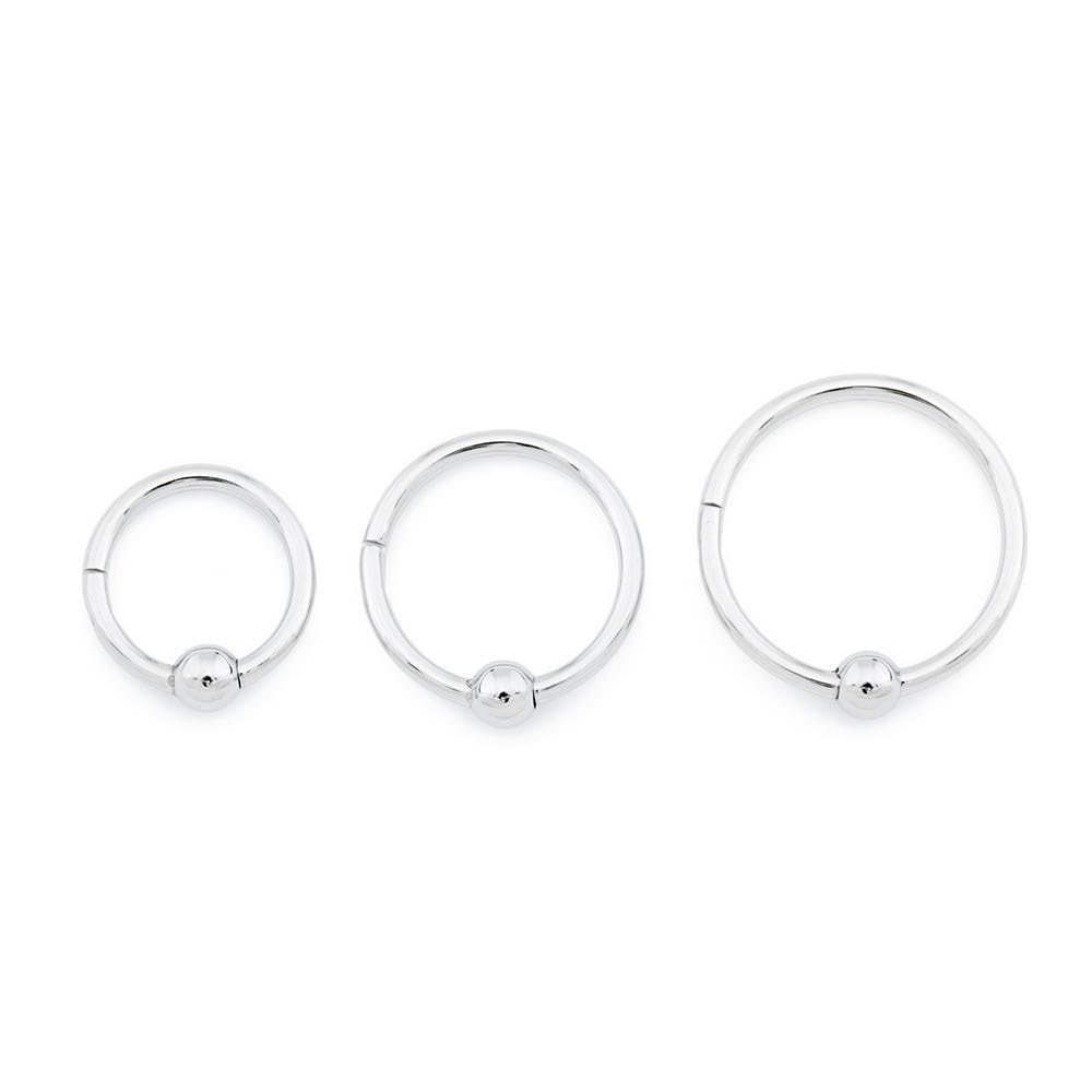 16g Steel Captive Bead Hinged Clicker Ring — Price Per 1