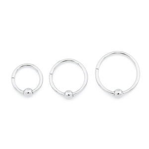 16g Steel Captive Bead Hinged Clicker Ring — Price Per 1