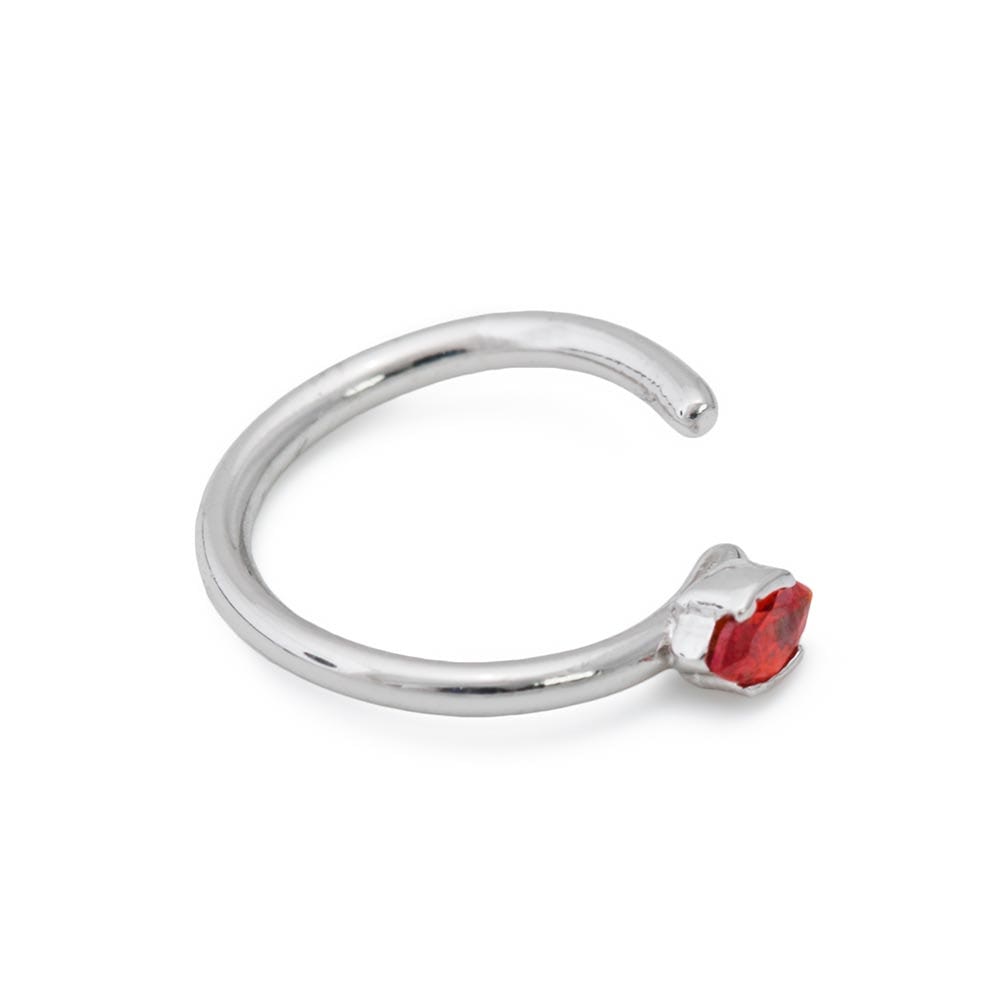 16g 3/8” Red Vesica Piscis Seamless Steel Ring — Price Per 1