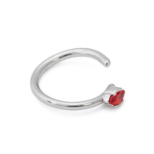 16g 3/8” Red Vesica Piscis Seamless Steel Ring — Price Per 1