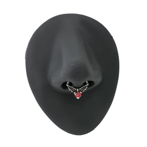 16g Fairy Wings Heart Steel Septum Clicker