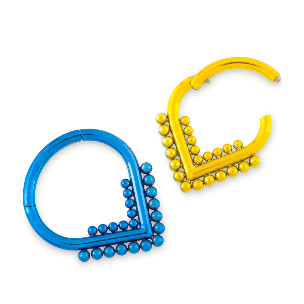 Micron Beaded Triangle Titanium Clicker