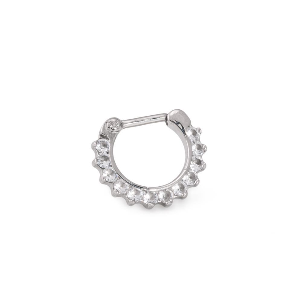 16g Steel Septum Clicker with Jewels - Price Per 1