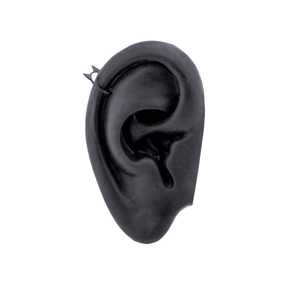 20g Cat Ear PVD Black Bendable Ring — Price Per 1