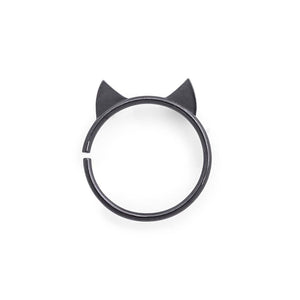 20g Cat Ear PVD Black Bendable Ring — Price Per 1