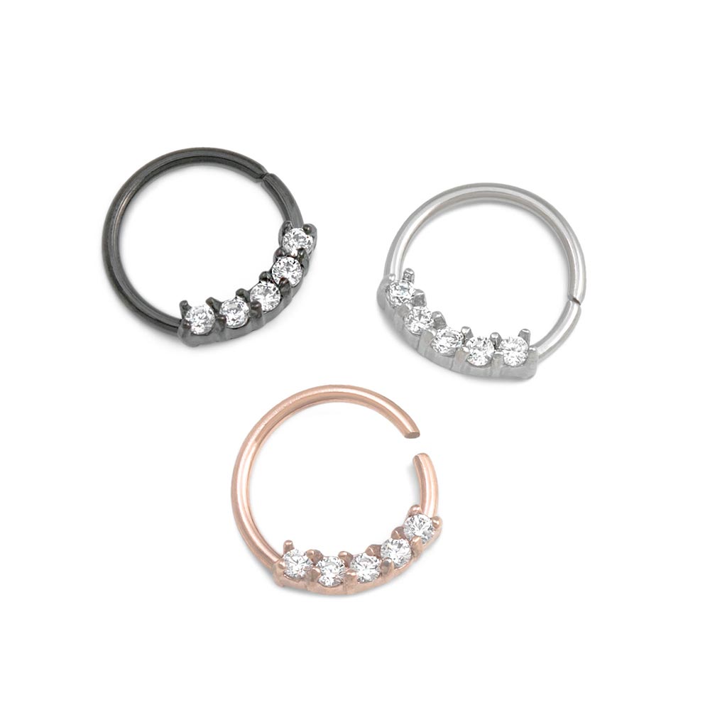 16g Jewel Channel Bendable Ring — Price Per 1