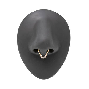 18g PVD Gold Crystalline Teardrop Bendable Ring — Price Per 1