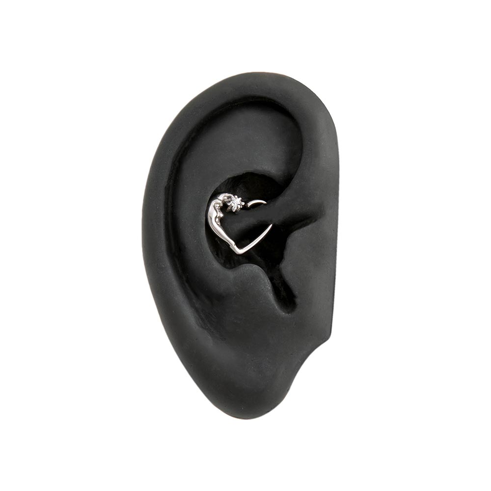 16g Crystal Star Moon Bendable Heart Ear Jewelry — Price Per 2