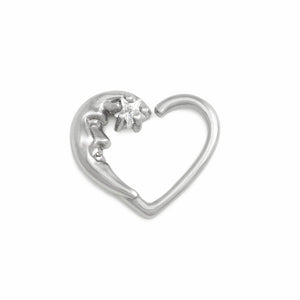 16g Crystal Star Moon Bendable Heart Ear Jewelry — Price Per 2