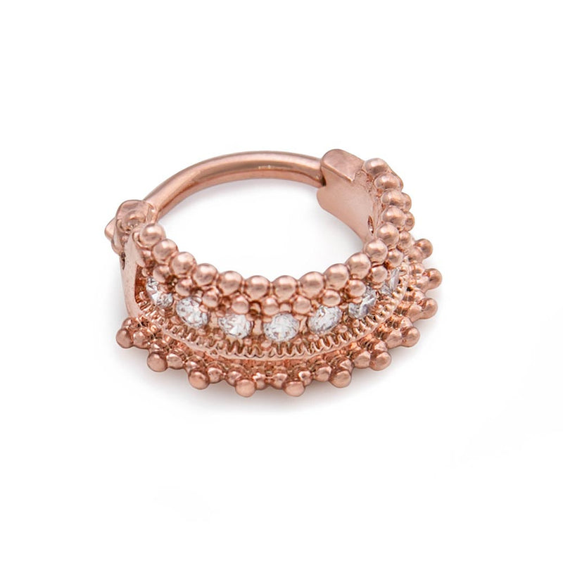16g PVD Rose Gold Divine Royalty Septum Clicker
