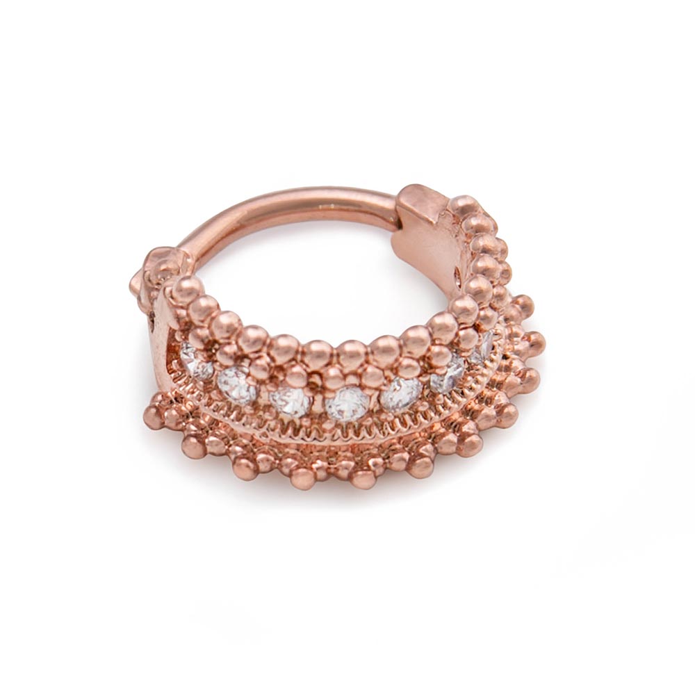 16g PVD Rose Gold Divine Royalty Septum Clicker