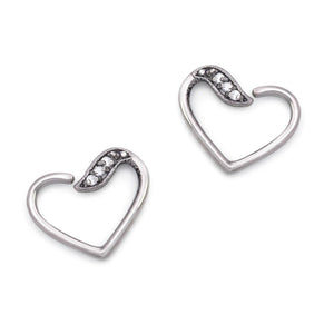 16g Crystal Leaf Bendable Heart  Ear Jewelry — Price Per 2